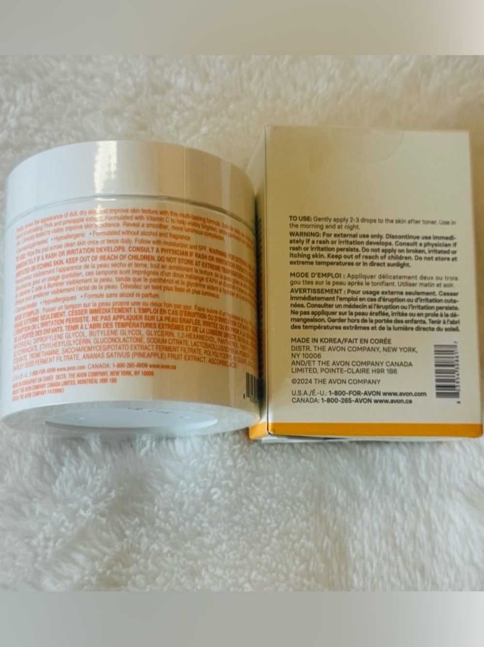 Avon Beyond Glow Serum & Anew Vitamin C Pads NWT - Picture 2 of 2
